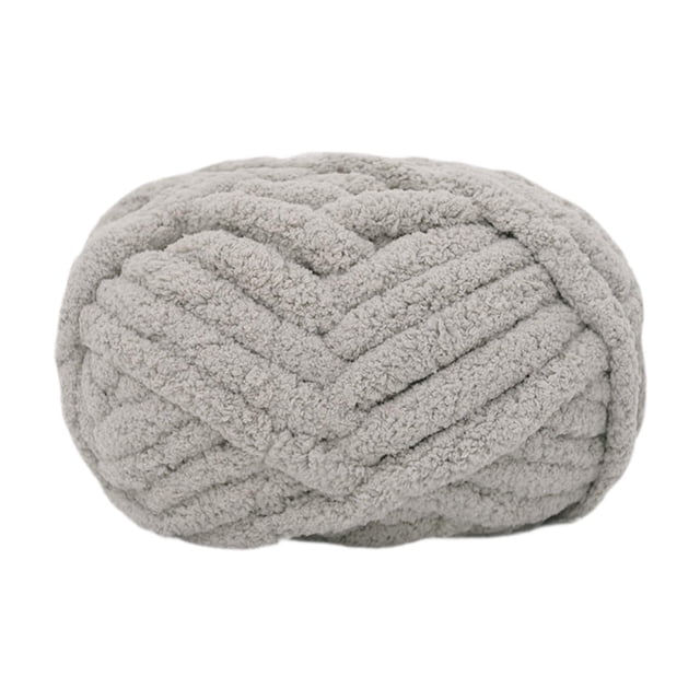 Hilo grueso de lana voluminoso Perfecl para hacer almohadas Gris claro