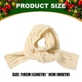 thumbnail image 4 of Toddler Scarf Boys Girls, Kids Winter Warm Knitted Scarves Wrap Neck Warmer-Ivory White, 4 of 5