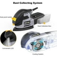 thumbnail image 2 of JELLAS Electric Detail Sander, 220W Compact Sander Machine for Wood, 13,000 RPM Sanders with Dust Collection, 16PCS Sandpapers, Finger Sanding Attachment and Sanding Pad Included, 2 of 7