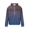 thumbnail image 5 of Men's Long Sleeve Hoodie Casual Drawstring Gradient Color Hooded T-Shirts Spring Striped Outdoor Athletic Shirts Plus Size, 5 of 5