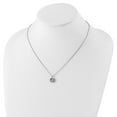 thumbnail image 4 of Sterling Silver Cheryl M Rhodium-plated Vibrant CZ Circle Necklace, 4 of 4