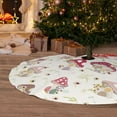 thumbnail image 6 of Sikiie Floral Mushroom 30-48 inches {designName} Print Christmas Tree Skirt Snowman Xmas Tree Skirt with Edge Christmas Decorations for Holiday Party48", 6 of 7