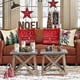 thumbnail image 2 of Set of 4 Christmas Cushion Covers, Linen Decorative Throw Pillow Covers Santa Claus Cushion Cover Decorative Pillow Case for Sofa Couch Bedroom Living, 2 of 4