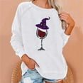 thumbnail image 1 of Sweat à Capuche Mode pour Femmes 2023 Manches Longues Col Rond Hauts Blouse Ample Imprimé Halloween Chandail en Molleton Graphique 50 % de Réduction Costumes Halloween/noël, 1 of 1