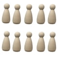 thumbnail image 1 of 10 Uds. 45mm DIY muñecos de clavija de madera en blanco liso figuras de novia adornos para pastel de boda, 1 of 4