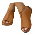 thumbnail image 3 of Lightweight Orthopedic Sandals Wedge Platform Diabetic Shoes Wide Width Summer Slip On Arch Support, 3 of 8