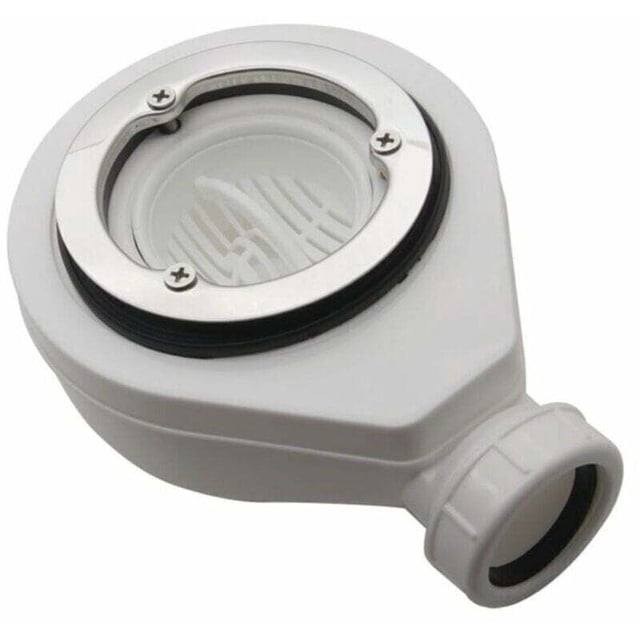 90mm Horizontal Shower Drain Without Cover, Compatible with Shower Trays