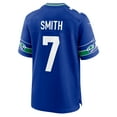 thumbnail image 3 of Men's Nike Geno Smith Royal Seattle Seahawks Throwback Player Game Jersey, 3 of 3