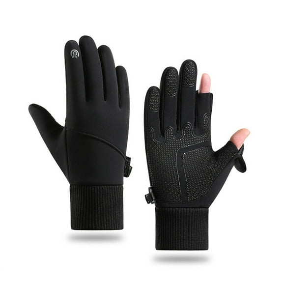 Men's Winter Warm Gloves for Outdoor Cycling and Skiing Windproof, Cold-Resistant, Fleece-Lined, Thickened, Slip-Resistant, Touchscreen-Compatible Winter Gloves