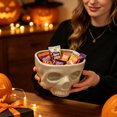 thumbnail image 6 of BiFandian Halloween Skull Ceramic Serving Bowl Set, 300 Milliliter Small 500 Milliliter Large Skull Bowl, Halloween Decorations Indoor Outdoor Holiday Party Table Decor for Snacks, Treats, 6 of 7