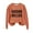 Orange, variant on Womens Casual Sweatshirt Women's Fashionable Round Neck Long Sleeved Raising Printed Top Hoodie Jogging Sweatshirt Women