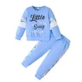 thumbnail image 2 of Toddler Girl Clothes 2pcs Fall Winter Outfits Little Girls Sweatshirts+ Pants Set Baby Sweatsuit Clothing 1-5 Years, 2 of 6