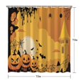 thumbnail image 5 of Happy Halloween Pumpkin Shower Curtains,Reusable Scary Pumpkin Bathtub Curtains with Hooks Classic 72x72 in Polyester Curtains for Thanksgiving Day Fall Party Home Decor, 5 of 6