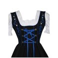 thumbnail image 5 of Edelweiss Creek 3 Piece Short German Oktoberfest Dirndl Dresses for Women - Black and Blue, 5 of 9