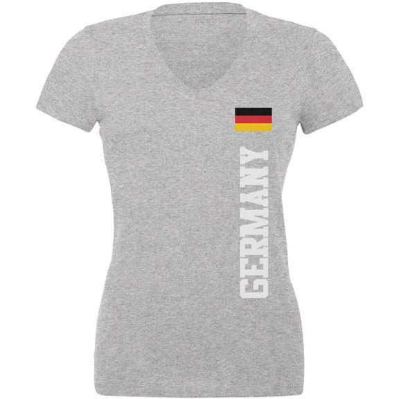 Oktoberfest Germany World Cup Juniors V-Neck T Shirt Heather LG