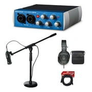 Presonus+Audio Technica Podcast Bundle w/ Interface+Mic+Headphones+Stand