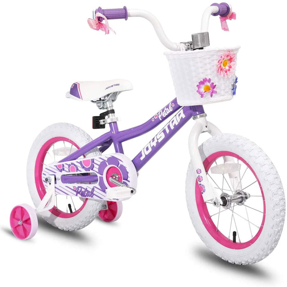 Joystar Petal 16 Inch Kids Toddler Bike Bicycle w/ Training Wheels, Ages 4 to 7 - Walmart.com ...