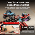 thumbnail image 2 of 1/64 Remote Control Car with Camera, Dual Control Auto-Pairing FPV RC Truck with WiFi Camera, Lights & Speed Adjustable for Adults Gifts(Red), 2 of 6