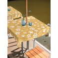 thumbnail image 2 of Outdoor Tablecloth with Umbrella Hole for Patio/Picnic/Party/Camping, Yellow Orange Dog Paw Waterproof Table Cloth Square Cover Washable, Modern Geometric Abstract Aesthetics (60"x 60"), 2 of 9