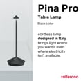 thumbnail image 2 of Lámpara Zafferano Pina Pro recargable inalámbrica táctil de 29 cm, 2 of 8