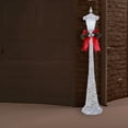 thumbnail image 2 of Haute Decor 60 Inch Tall White Lamppost with LED Lights for Indoor or Outdoor Use, 2 of 4
