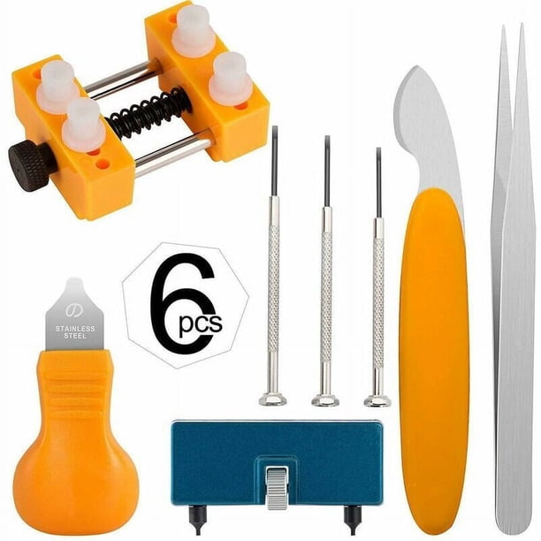 Llave de reloj extragrande para relojes ranurados, herramientas de relojería de metal, abridor de caja trasera de reloj de 15 a 60 mm, completo con manual de usuario con imágenes detalladas