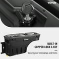 thumbnail image 3 of VEVOR Truck Bed Storage Box, Lockable Lid, Waterproof ABS Wheel Well Tool Box 6.6 Gal/20 L, Compatible with Chevrolet Silverado 1500 GMC Sierra 1500 2019-2020, Driver Side, Black, 3 of 10