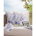 thumbnail image 6 of Pack of 2 Outdoor Pillow Covers, HOME SWEET LOVE Watercolor Lavender Bottle Waterproof Square Throw Pillowcase Cushion Decorative Pillow Covers for Couch Patio Tent, 20x20 in, 6 of 6