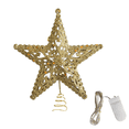 thumbnail image 1 of Navidad hierro forjado calado árbol superior estrella árbol de Navidad ornamento brillante decoración superior, 1 of 5