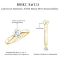 thumbnail image 5 of Rosec Jewels Lab Grown Diamond Solitaire Promise Ring - Half Carat - Cathedral Setting Ring, 18K Yellow Gold, US 8.50, 5 of 8
