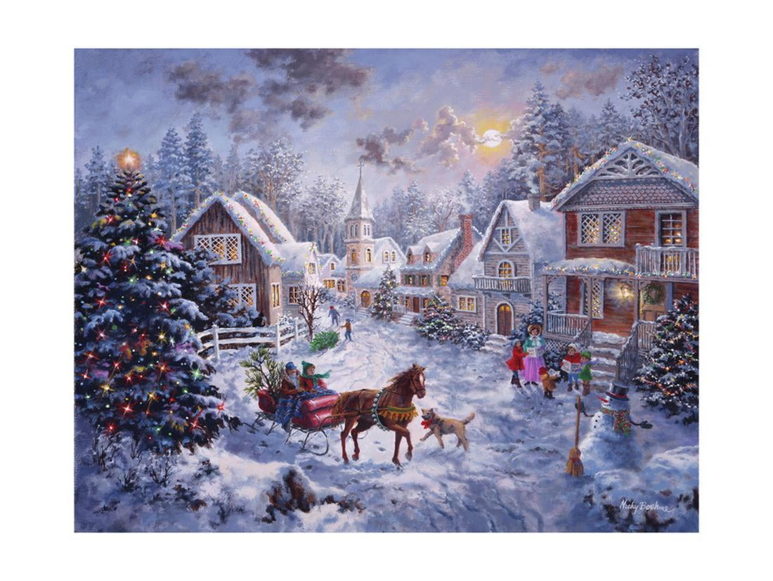 Merry Christmas Print Wall Art By Nicky Boehme - Walmart.com