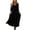 #H-Black, variant on ZHYou Womens Casual Dresses V-Neck Long Sleeve Leisure Loose Fit Linen Soft Flowy Dresses Loungewear,Black,Size 2XL