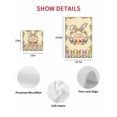 thumbnail image 7 of Happy Eatser Kitchen Dish Towels for Drying Dishes Set of 4, Colorful Bunny Eggs Spring Flowers Plants Yellow Waffle Weave Microfiber Hand Tea Bathroom Towels Quick Dry & Absorbent Towel 12x12, 7 of 7