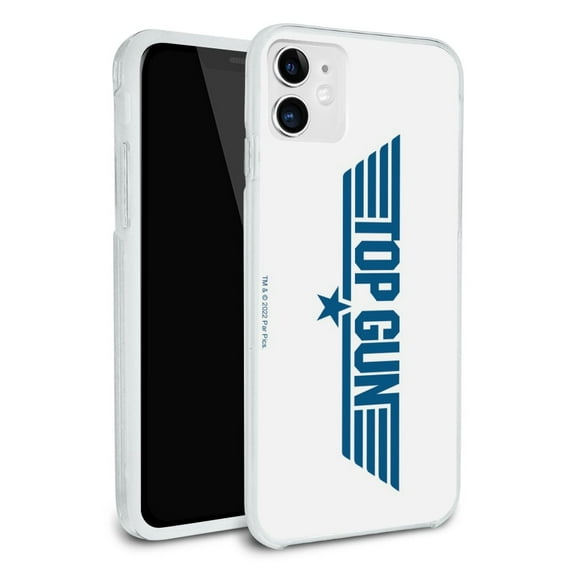 Top Gun Flat Logo Protective Slim Fit Hybrid Rubber Bumper Case Fits Apple iPhone 8, 8 Plus, X, 11, 11 Pro,11 Pro Max