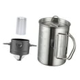 thumbnail image 4 of 3x cafetera para acampar, juego de cafetera para verter, taza de café de 500ml, cafetera percoladora portátil para acampar, cafeterías y tiendas Filtro negro, 4 of 8