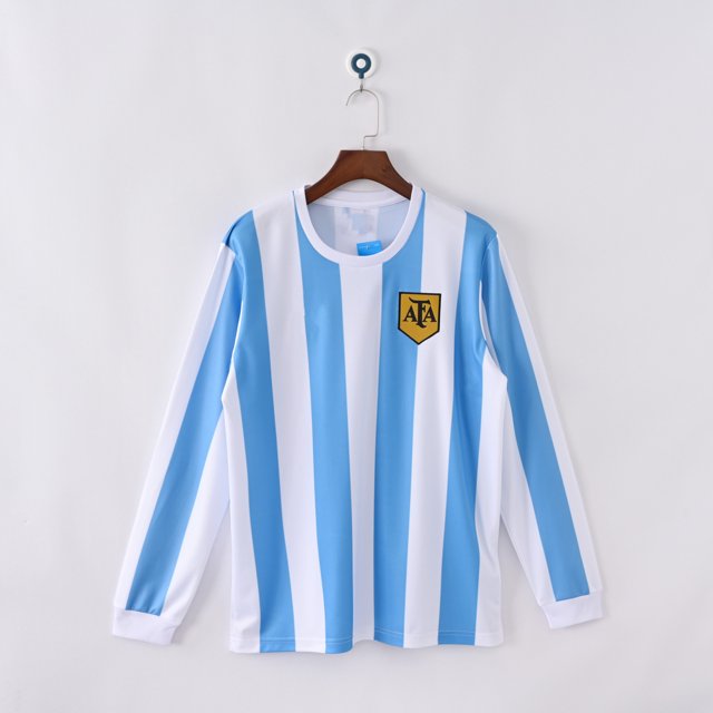 1987 Argentina Home Long Sleeve Football Classic Jersey