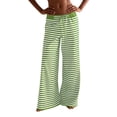 thumbnail image 2 of Delayuji Womens Stripes Pants Printed Casual Fashion Wide Leg Pants Sports Pants Loose Running Pants Pajamas Pants Loungewear, 2 of 7