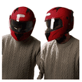 thumbnail image 3 of Casco De Motocicleta Bloosom  Gafas De Doble Visera Modular Abatible Rojo L, 3 of 4