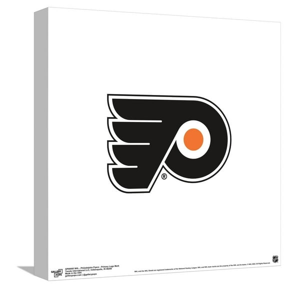 Gallery Pops NHL Philadelphia Flyers - Primary Logo Mark Canvas Wall Art, Unframed Version, 12" x 12"
