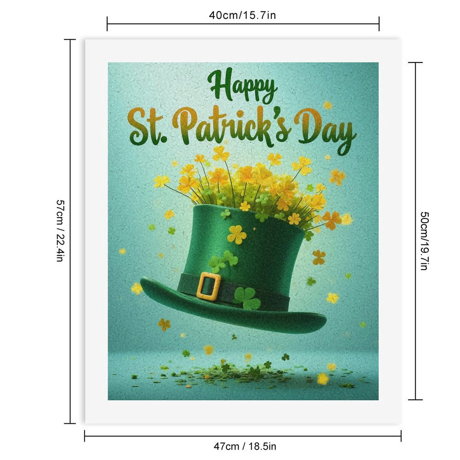 Paint by Numbers Kit for Adults, St Patricks Day Hats Festive Paint by Numbers, Easy Paint by Numbers Kit for Adults Beginner, DIY Adult Paint by Number Kits on Canvas, Home Decor