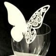 thumbnail image 5 of 50PCS Wedding 3D Butterfly Wall Sticker Card Hollow Dining Table Wine Glass Paper Cup Card Place Card, 5 of 6