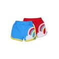 thumbnail image 4 of Franhais Children's Fashionable Cute Rainbow Print Casual Shorts, Cotton Mid-waist Sports Trousers, 4 of 6