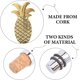 thumbnail image 5 of Tapón de botella de metal con forma de piña, 2 estilos, para vino de frutas, dorado, reutilizable, de aleación, para decoración de bombas., 5 of 6