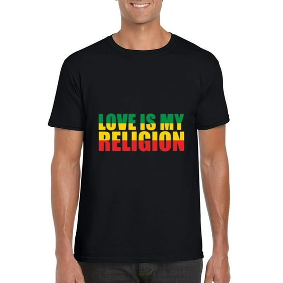 Love Is My Religion Spiritual Faith Peace Harmony Groovy T-Shirt, for men & women, up to size 5XL