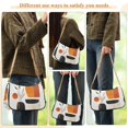 thumbnail image 4 of FORMRS Womens Shoulder Bag with Chain Strap Clutch Purse Cute Tote Handbag, White Abstract Shapes, 4 of 7