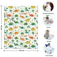 thumbnail image 4 of Colorful Cartoon Dinosaurs Palm Trees Pattern Blanket,Comfortable Soft Lamb Wool Throw Blanket,All Season,Warm Lightweight Blankets for Sofa Bed Couch Living Room Chair,30"x40", 4 of 4
