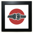 thumbnail image 1 of Leg Joints Human Body Illustration Black Square Frame Picture Wall Tabletop, 1 of 3