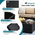 thumbnail image 3 of Walsunny 7 Pieces Patio Conversation Set, All-Weather Silver Rattan Wicker Patio Furniture Sets with 6 Chairs and 1 Coffee Table, Washable Couch Cushions,Black Rattan Khaki Cushions, 3 of 6