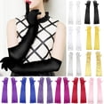 thumbnail image 3 of Guantes largos para fiesta de noche Sunnimix Negro 55 cm, 3 of 8