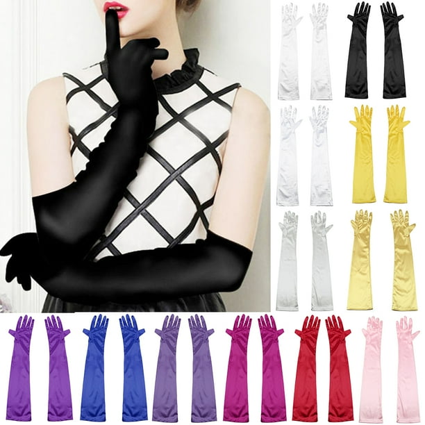 KBOPLEMQ Guantes largos de noche estilo años 20, estilo retro, elegantes, clásicos, guantes de ópera, elásticos, para novia, disfraz de danza, sexy, para bodas, novias, fiestas de ópera, O blanco KBOPLEMQ Guantes largos de noche estilo años 20, estilo retro, elegantes, clásicos, guantes de ópera, elásticos, para novia, disfraz de danza, sexy, para bodas, novias, fiestas de ópera, O blanco